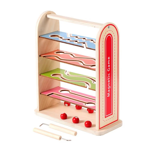 Custom Montessori Wooden Ball Tracking Maze – Educational Activity Toy for Kids