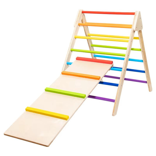 Wooden Rainbow Climbing Frame – Kids' Indoor Activity Toy