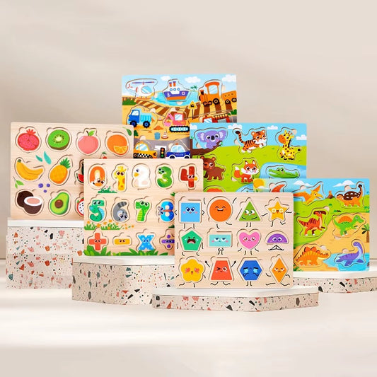 Montessori DIY Wooden Fruit Shape Puzzle – Educational Matching Board for Kids (Wholesale)