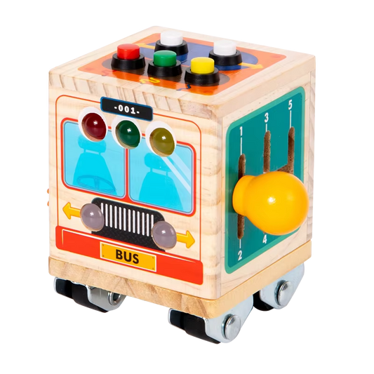 New Design High-Quality Wooden Busy Bus Toy for Kids – Promotes Imaginative Play