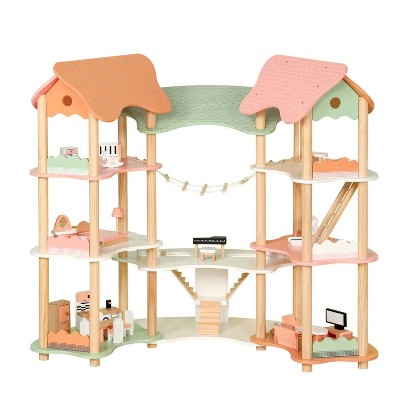 Factory-Custom Wooden Dream Doll House – Educational Role Play Toy for Kids