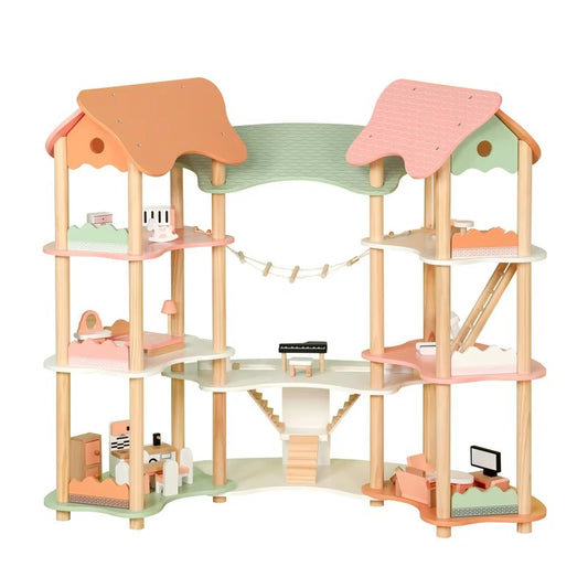 Factory-Custom Wooden Dream Doll House – Educational Role Play Toy for Kids