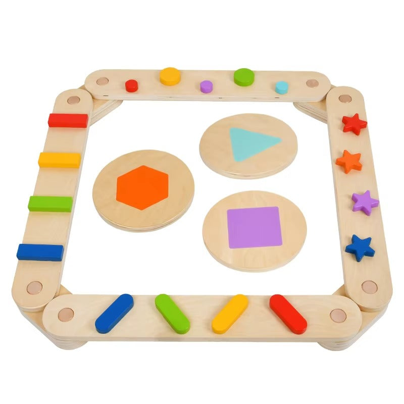 Baby Wooden Balance Beams & Stepping Stones – Indoor/Outdoor Educational Activity Toy for Kids