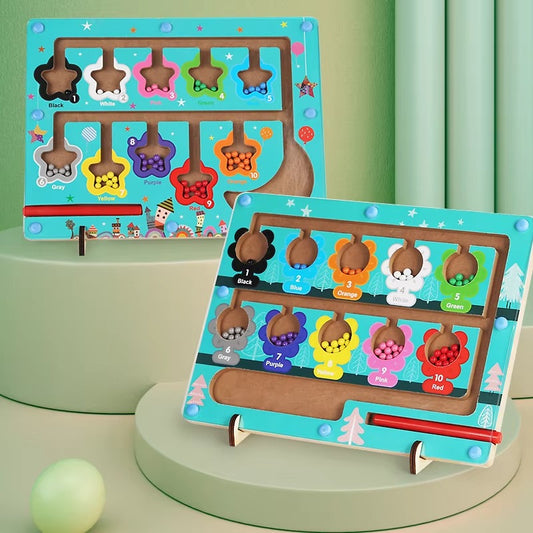 Custom Montessori Wooden Magnetic Maze – Educational Toy for Kids