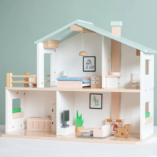 Baby Wooden Doll House Furniture Set – Educational Play, Birthday Gift for Kids