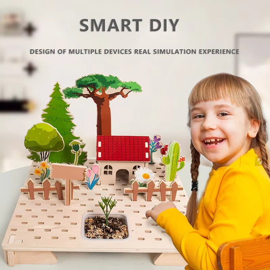 Wooden Planting Garden Doll House – Educational Pretend Play Farm Toy for Kids