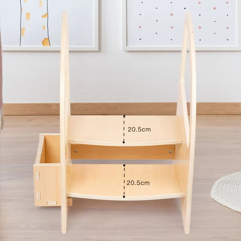 Novelties Wooden Learning Tower – Storage & Climbing Step Stool, Educational Helper Toy for 2-4 Year Olds