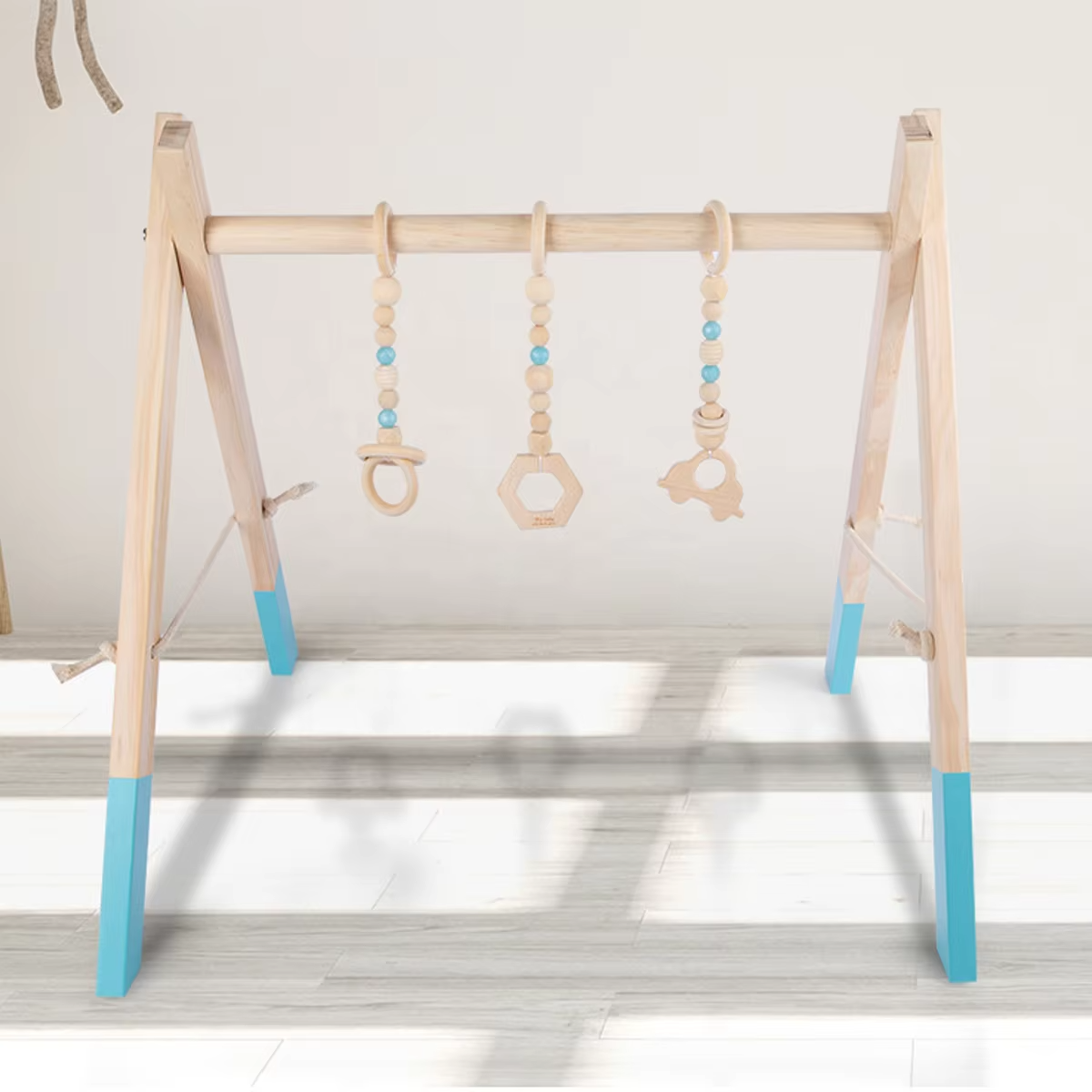 Wholesale Wooden Baby Gym Play Mats – Indoor Activity Toys with Hanging Teethers