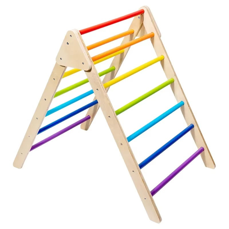 Wooden Rainbow Climbing Frame – Kids' Indoor Activity Toy