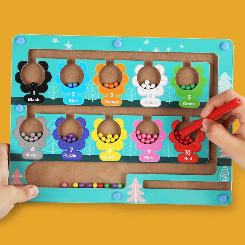 Custom Montessori Wooden Magnetic Maze – Educational Toy for Kids