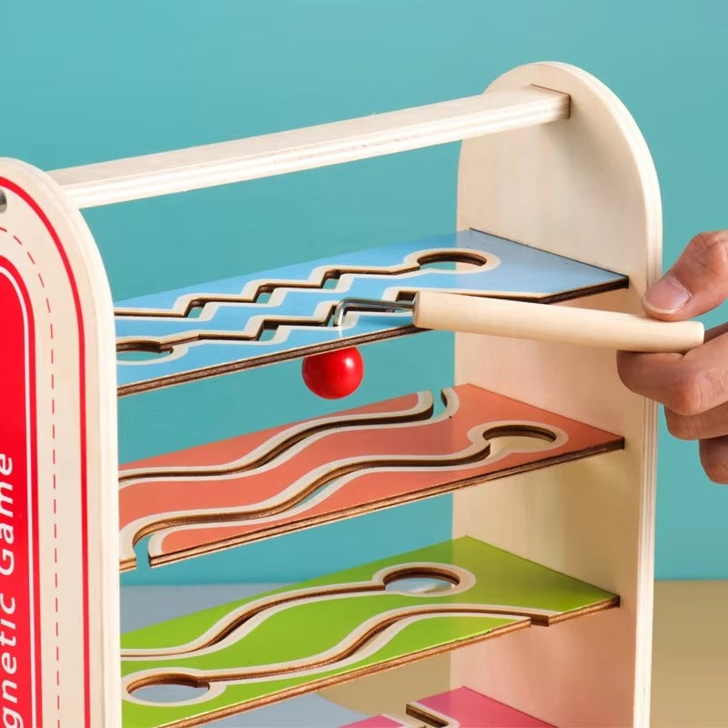 Custom Montessori Wooden Ball Tracking Maze – Educational Activity Toy for Kids