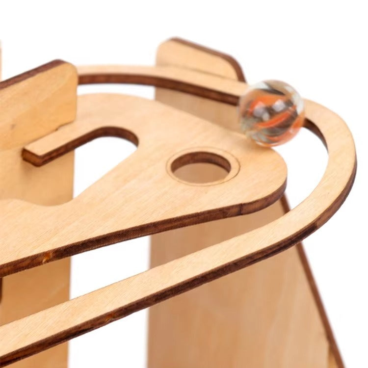 Funny Educational Hand-Shake Track Ball Pinball Toy – 3D Laser-Cut Wooden Puzzle