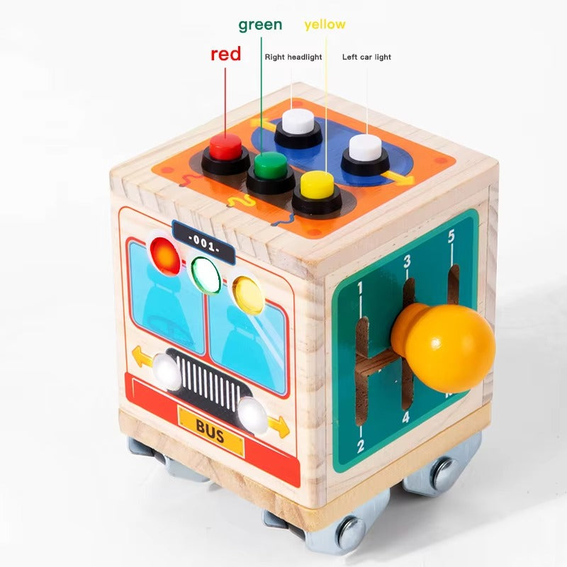 New Design High-Quality Wooden Busy Bus Toy for Kids – Promotes Imaginative Play