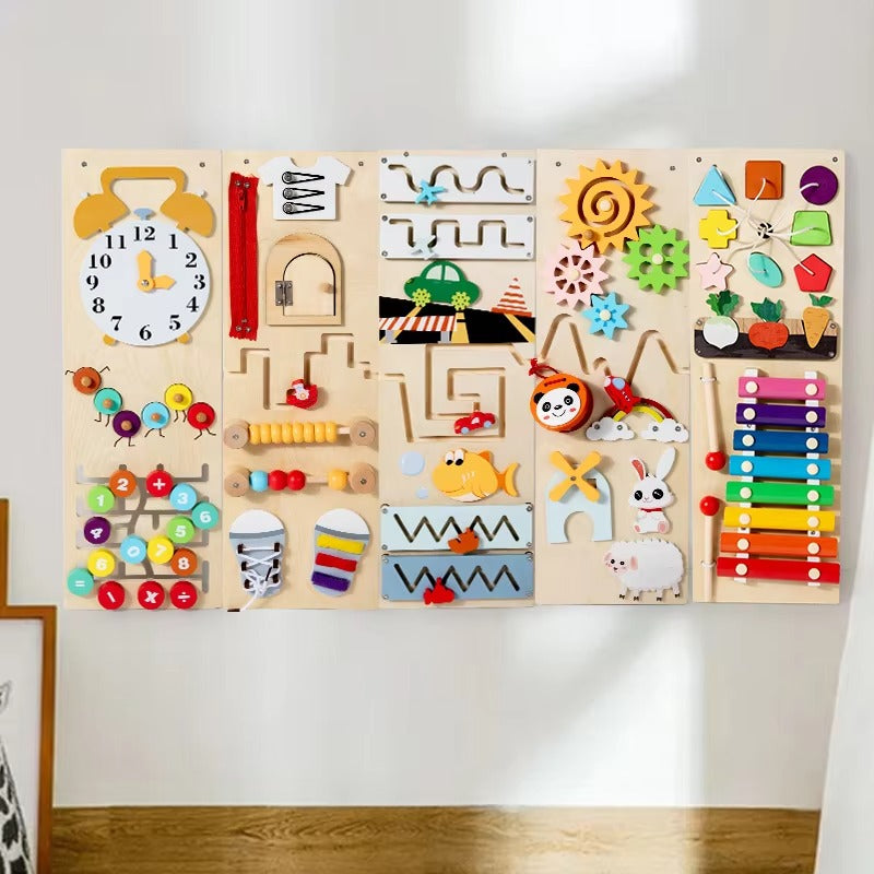 Custom Montessori Wall Panel Busy Board – Sensory Educational Exploration Toy for Kids