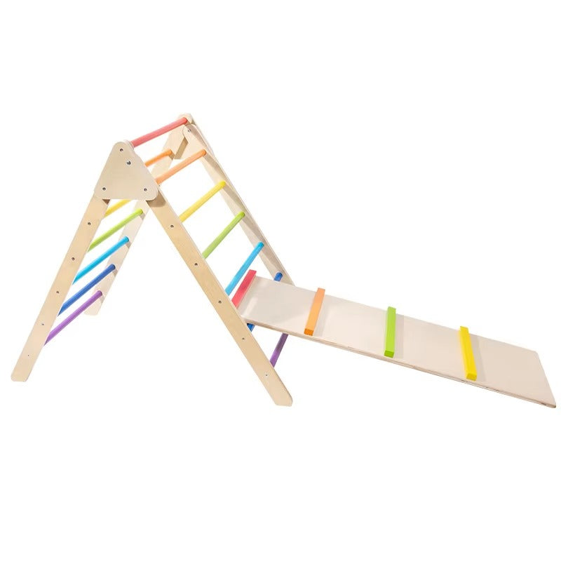 Wooden Rainbow Climbing Frame – Kids' Indoor Activity Toy