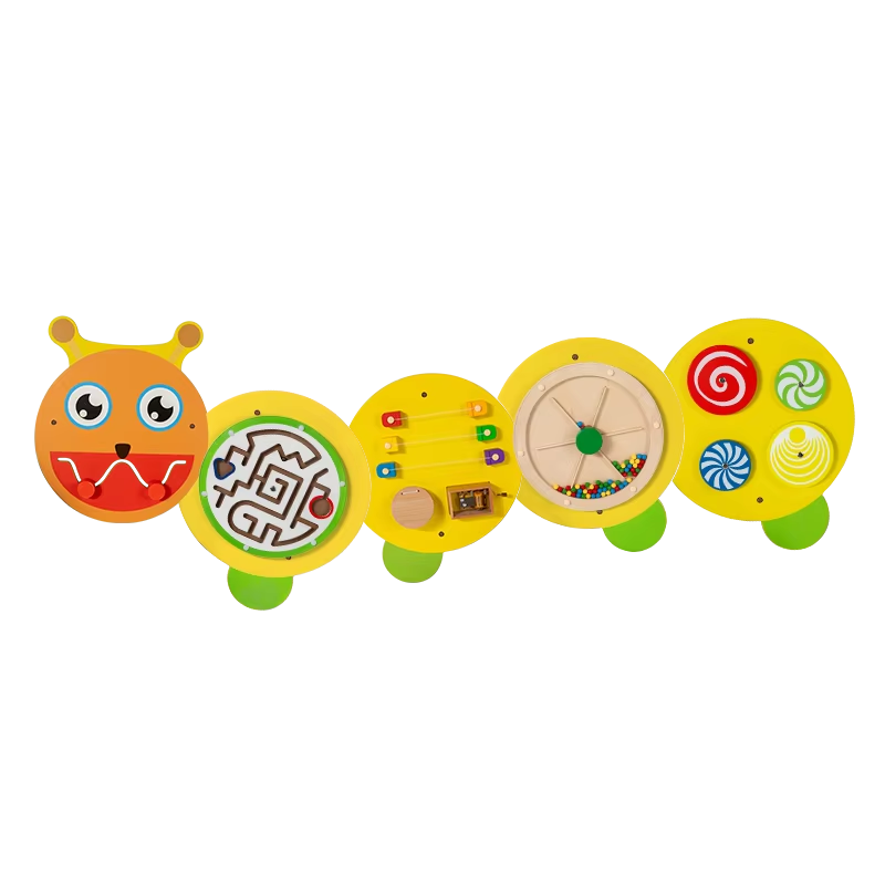 Custom Montessori Wooden Wall Panel Busy Board – Cartoon Animal, Sensory Educational Toy for Kids