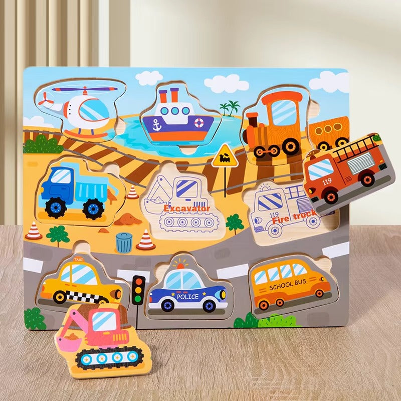 Montessori DIY Wooden Fruit Shape Puzzle – Educational Matching Board for Kids (Wholesale)